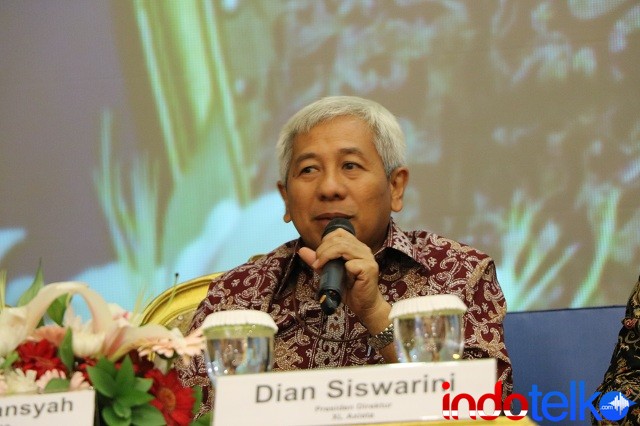 Wakil Direktur Utama Hutchison 3 Indonesia M.Danny Buldansyah sedang memberikan paparan kepada peserta diskusi Indonesia LTE Conference 2018.